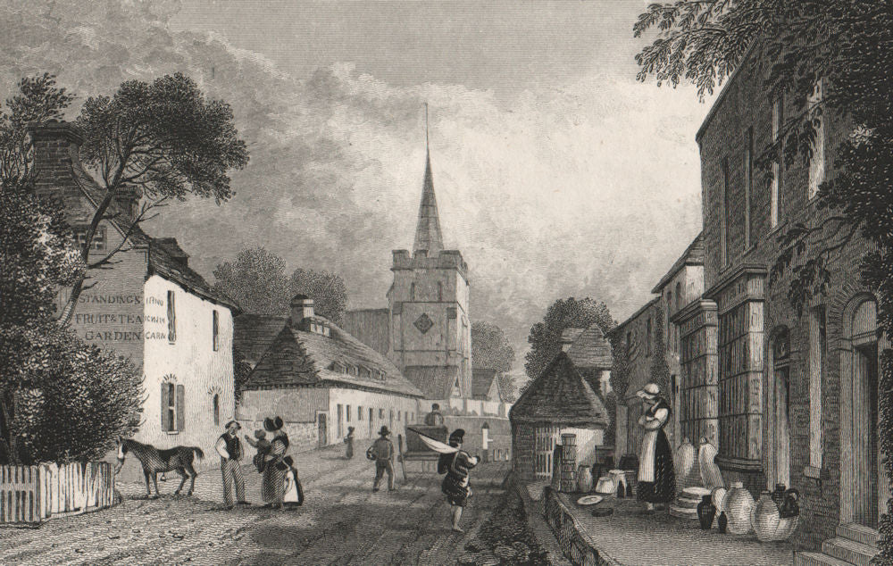 Minster-in-Thanet, Isle of Thanet. Kent. SHEPHERD 1829 old antique print